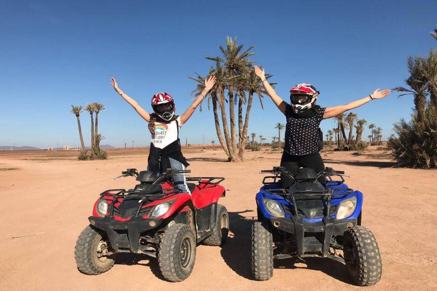 Kameelrit en quad in Marrakech Palmeraie
