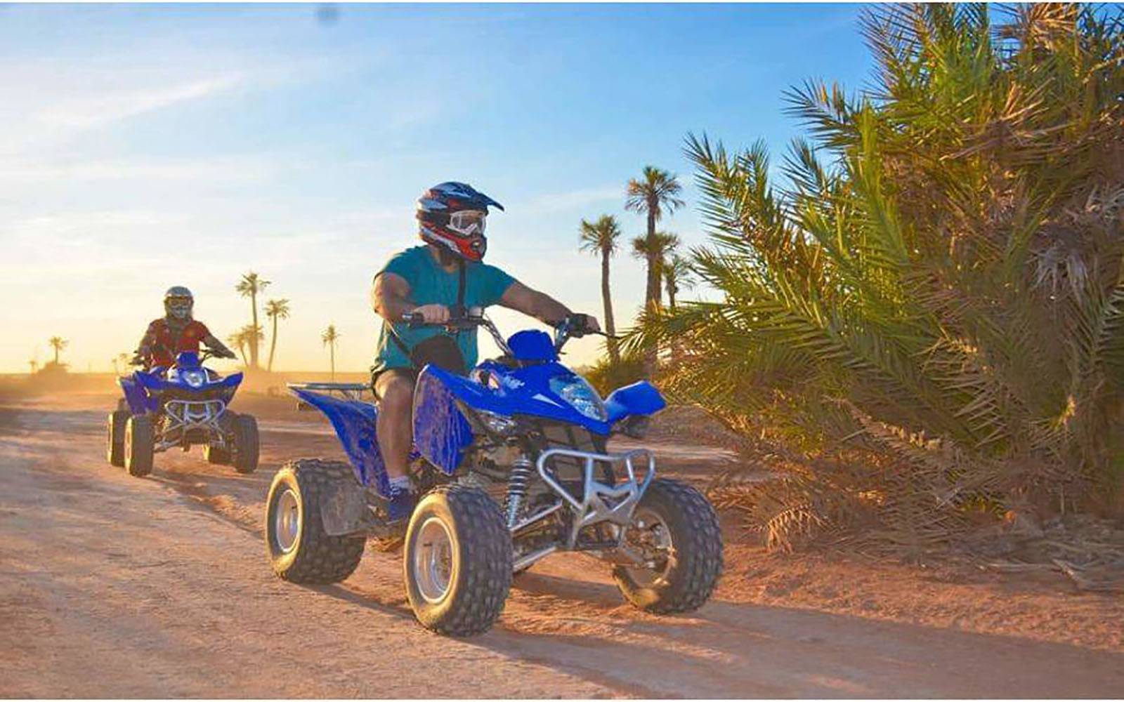 Marrakesh: Palmeraie-quad en traditionele Marokkaanse spa