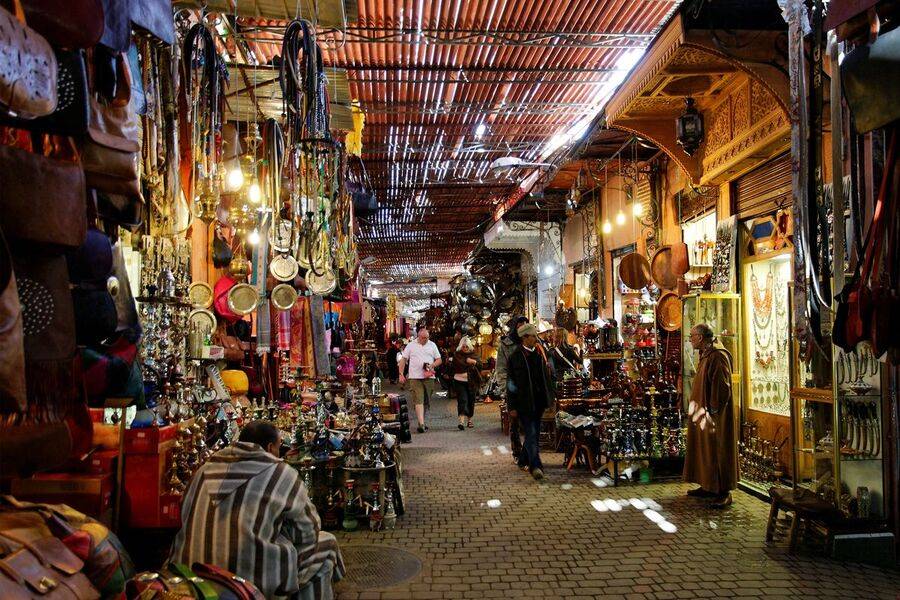 Traditionele souks van Marrakech en bezoek aan de oude medina