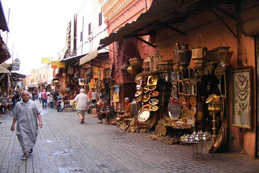 Traditionele souks van Marrakech en bezoek aan de oude medina
