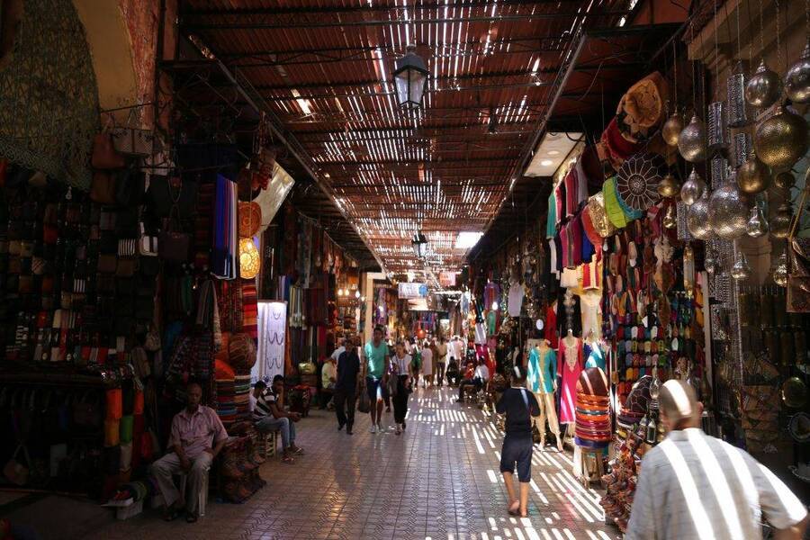 Traditionele souks van Marrakech en bezoek aan de oude medina