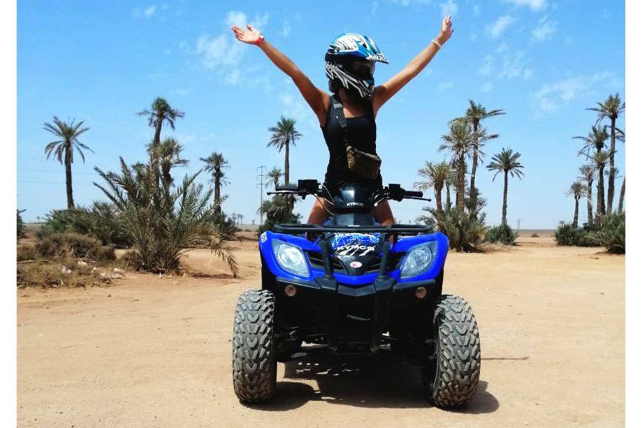 Kameelrit en quad in Marrakech Palmeraie