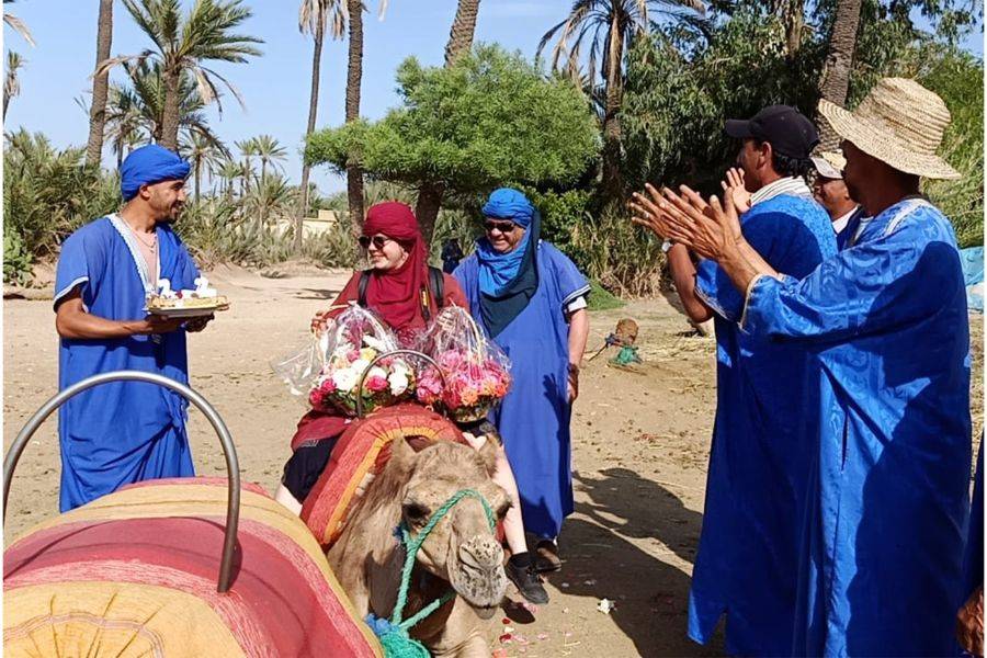 Kameelrit en quad in Marrakech Palmeraie