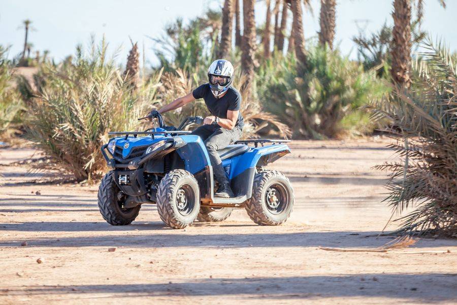 Kameelrit en quad in Marrakech Palmeraie