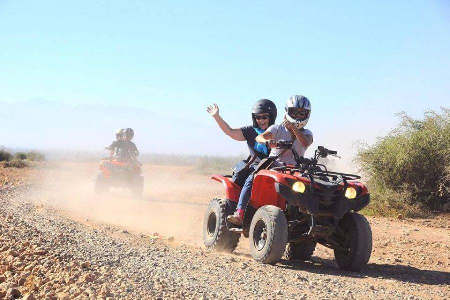 Kameelrit en quad in Marrakech Palmeraie