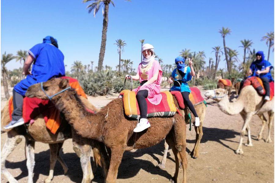 Kameelrit en quad in Marrakech Palmeraie